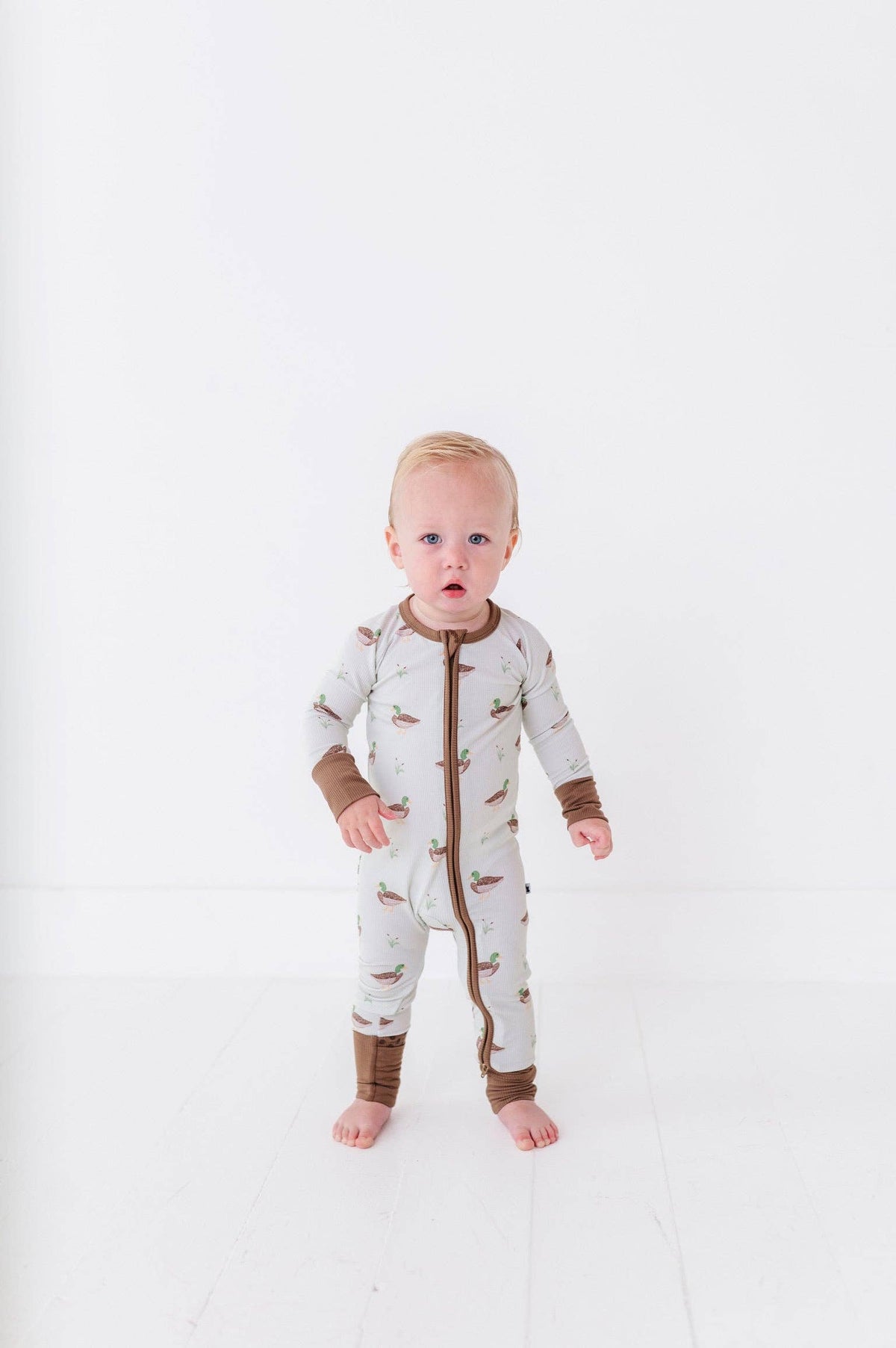 Duck, Duck Cute Ribbed Convertible Footies: 18-24 Months