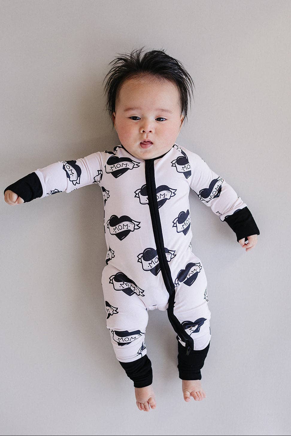 Bamboo Zip Romper | Mom Tattoo: 12-18M