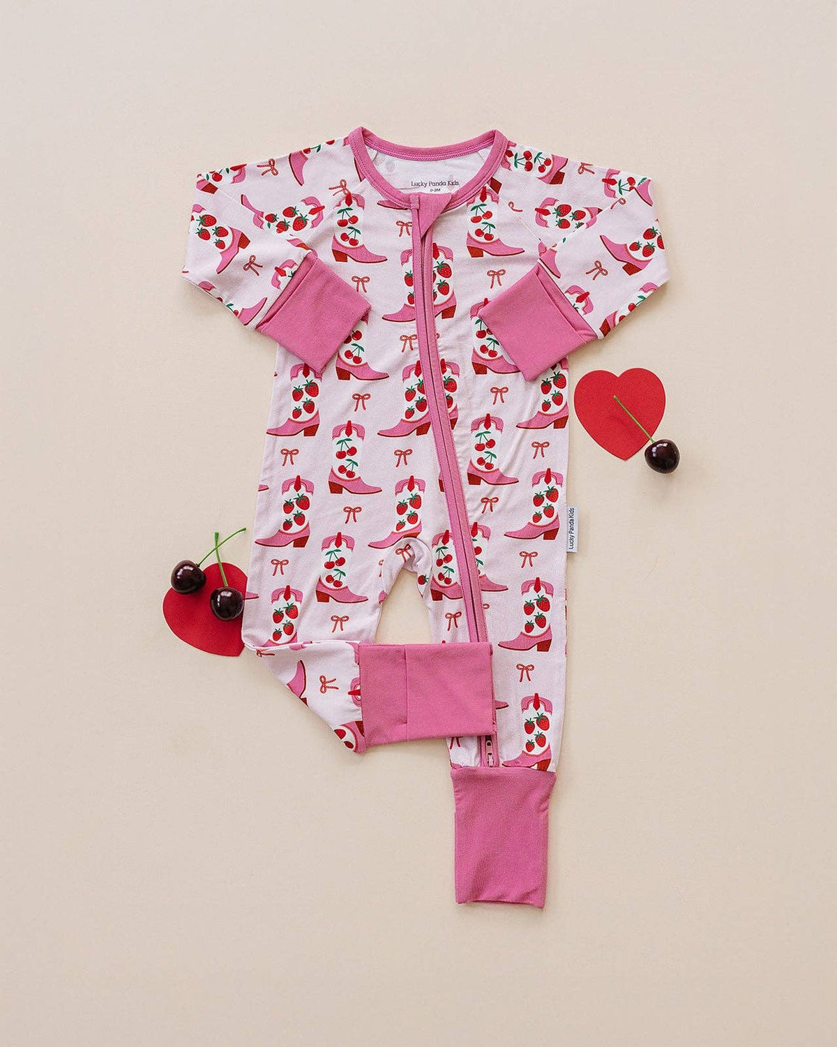 Bamboo Zip Romper | Bootsberry Cowgirl: 6-12M