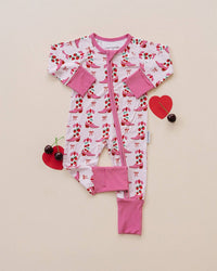 Bamboo Zip Romper | Bootsberry Cowgirl: 6-12M