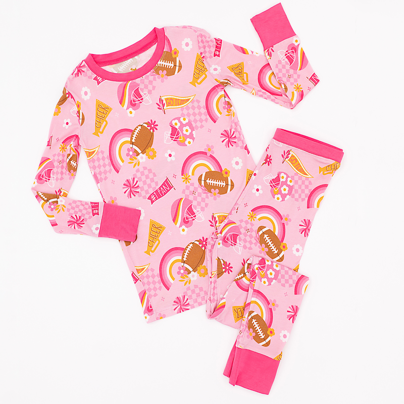 On Game Days We Wear Pink Kid Pajamas: 2T