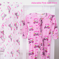 Bamboo Baby Convertible Ruffle Zipper Pajama Lil Miss Birdie: 03-06 Months