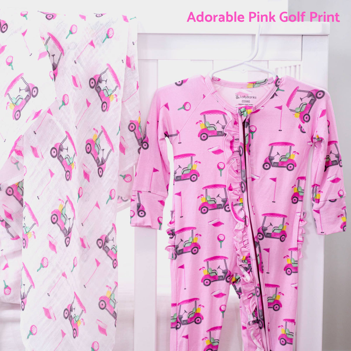 Bamboo Baby Convertible Ruffle Zipper Pajama Lil Miss Birdie: 0-3 Months