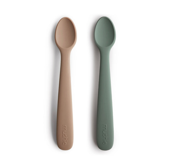 SILICONE FEEDING SPOONS 2-PK || Two-Tone