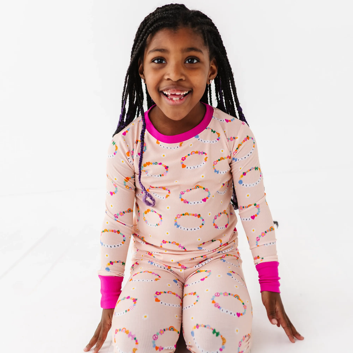 In My Bestie Era Ribbed Toddler/Big Kid Pajamas: 5/6T