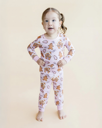 Christmas Kids Bamboo Two Piece Set | Gingerbread Cookies: 3T