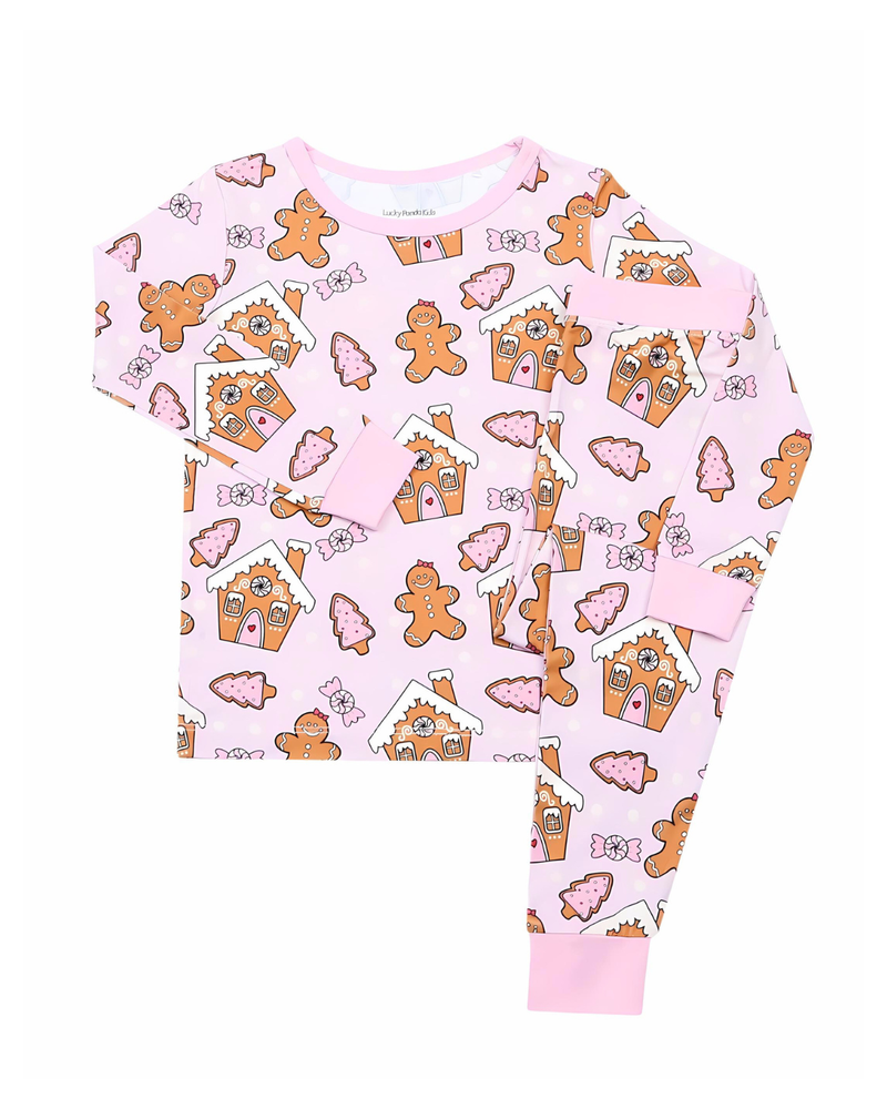 Christmas Kids Bamboo Two Piece Set | Gingerbread Cookies: 5T