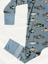 Fish Zippy Pajama: 12-18M