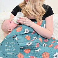Baby Muslin Swaddle Blanket 47x47 Little Boos