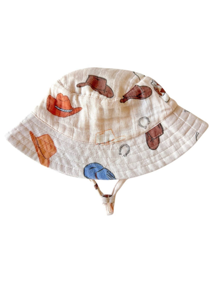 Western / Muslin Bucket Hat: 0-6M