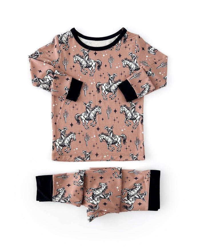 Bamboo Western Kids Two Piece Set | Desert Cowboy: 18-24M