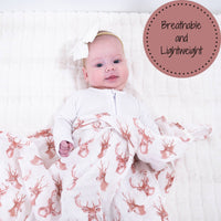 Baby Muslin Swaddle Blanket 47x47 Oh Deer