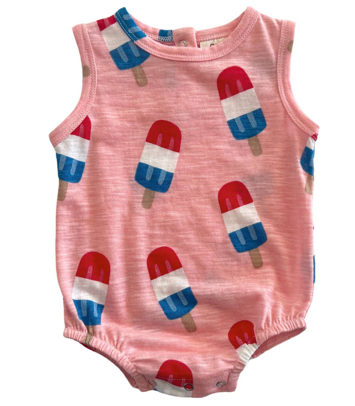 Popsicle Pink / Organic Dune Bubble (Baby - Kids): 0-3M