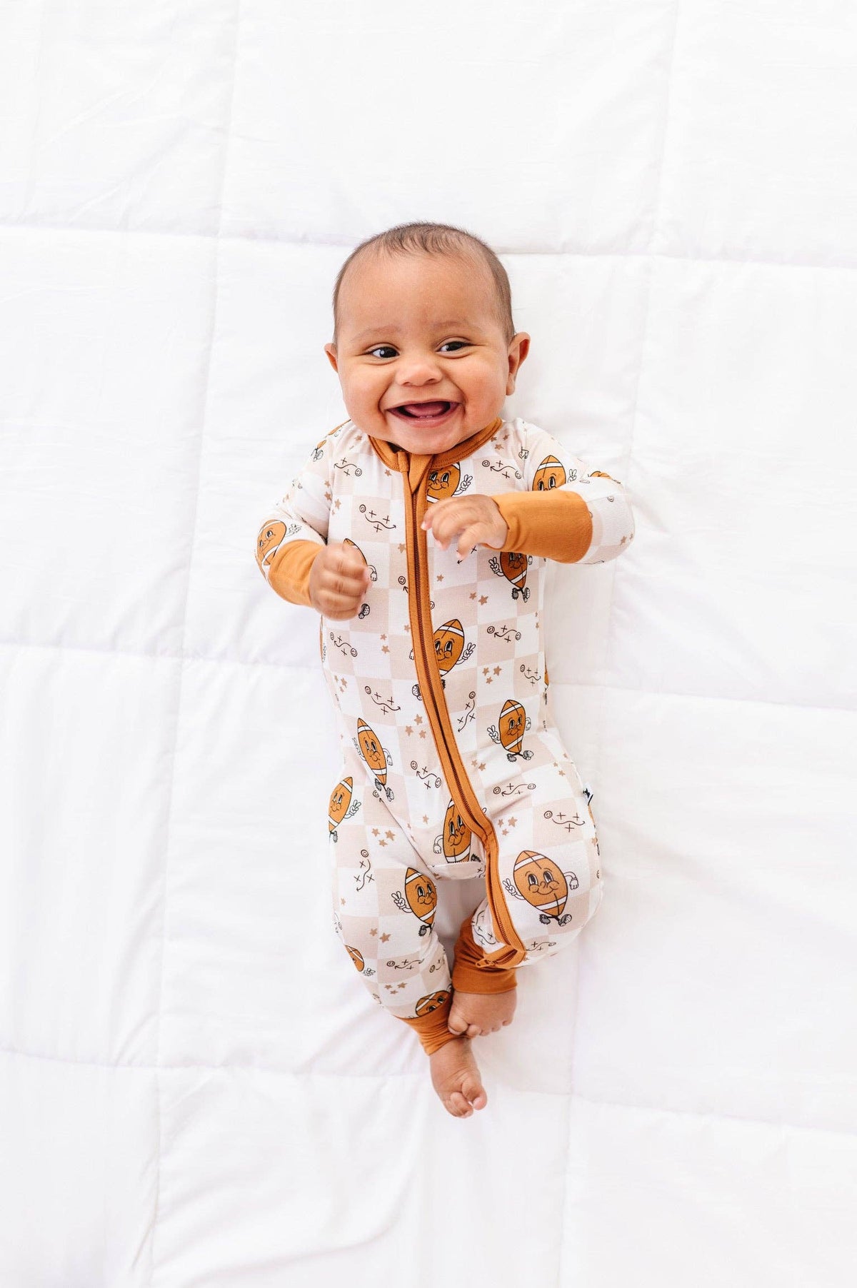 Pigskin Pals Convertible Footies: 0-3 Months