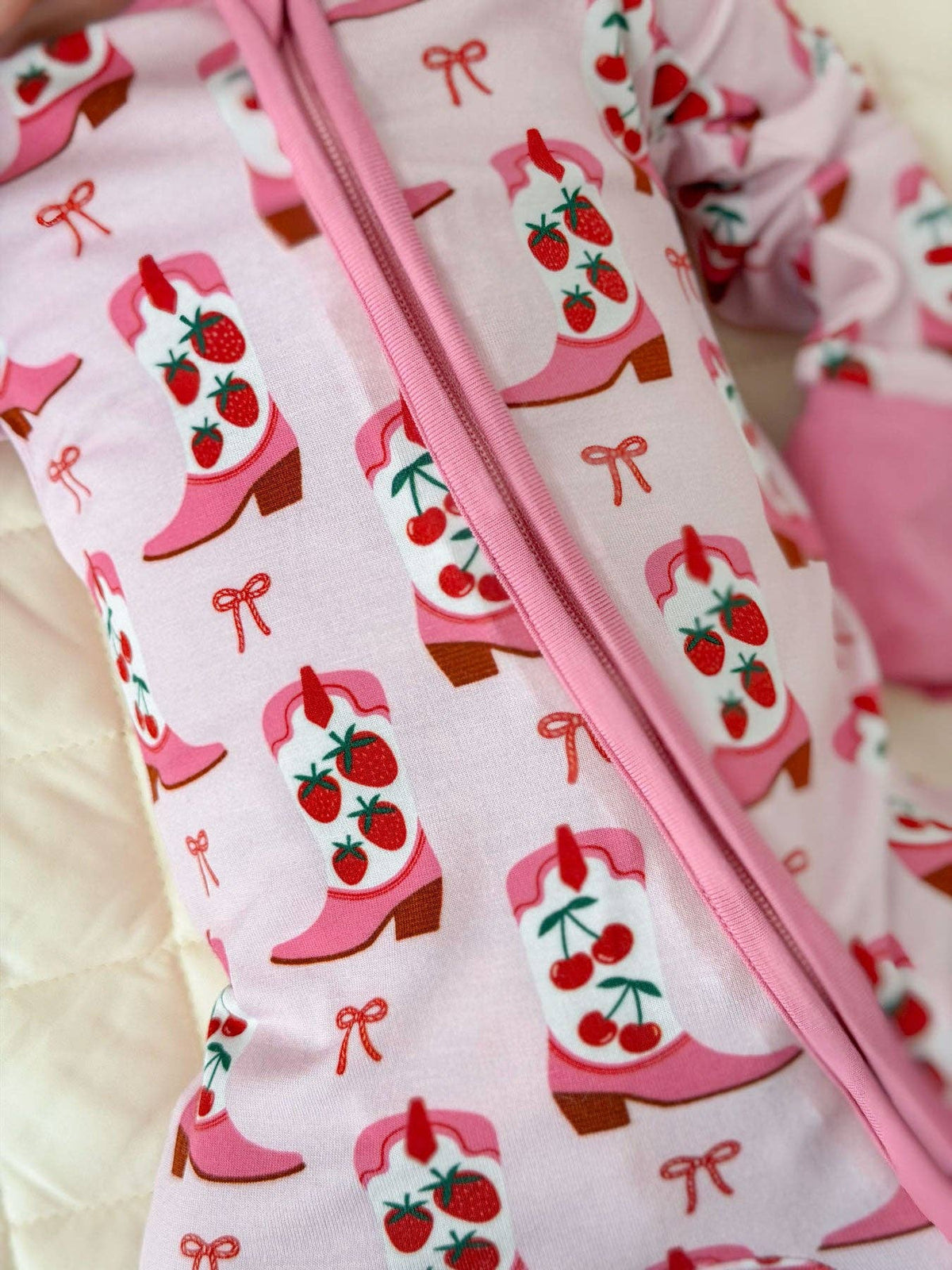 Bamboo Zip Romper | Bootsberry Cowgirl: 3-6M