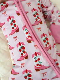 Bamboo Zip Romper | Bootsberry Cowgirl: 3-6M