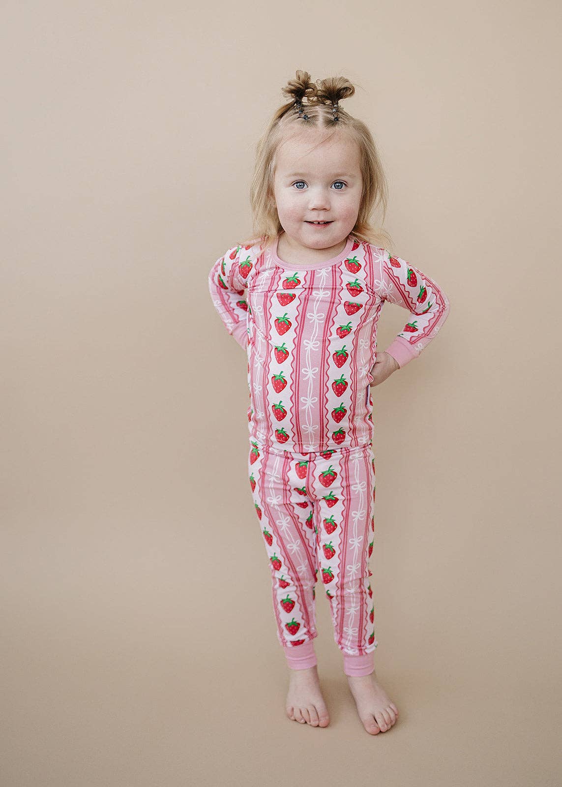 Bamboo Two Piece Set | Strawberry: 4T