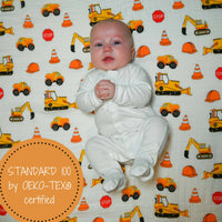 Baby Muslin Swaddle Blanket 47x47 Under Construction