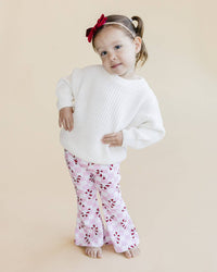 Checkered Candy Cane Kids & Baby Flare Pants | Pink: 3T