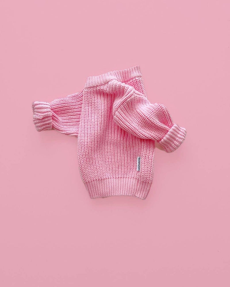 Chunky Knit Sweater | Pink: 4-5T