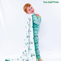 Kids 2-Piece Bamboo Pajama Long Sleeve Set Golf A Round: 2T