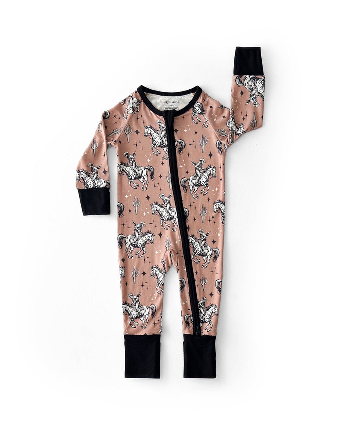 Bamboo Western Baby Zip Romper | Desert Cowboy: 18-24M