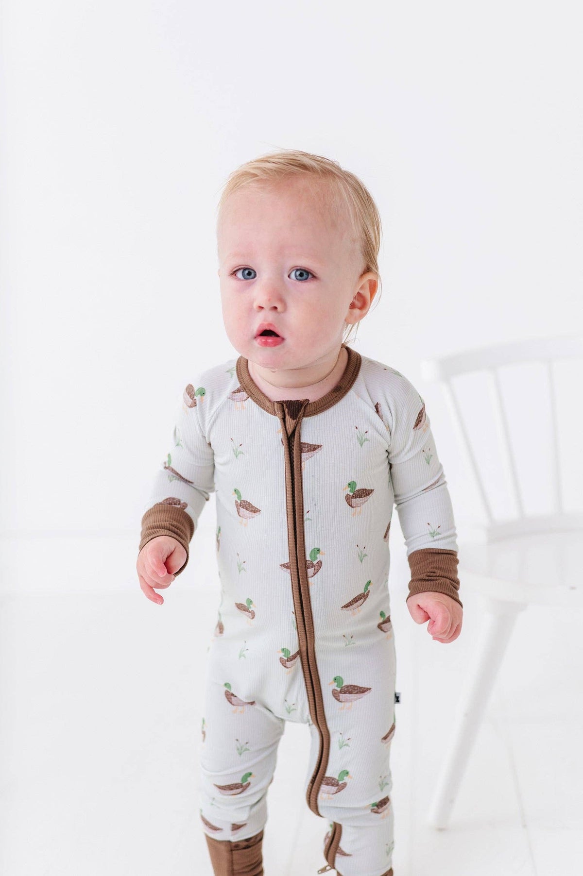 Duck, Duck Cute Ribbed Convertible Footies: 0-3 Months