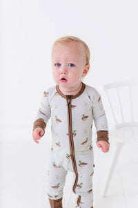 Duck, Duck Cute Ribbed Convertible Footies: 12-18 Months