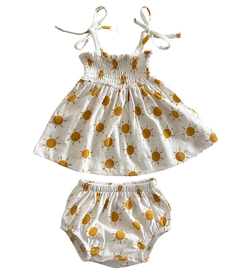 Sun / Organic Smocked Set (Baby - Kids): 0-3M