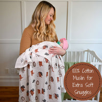 Baby Muslin Swaddle Blanket 47x47  Better In Boots