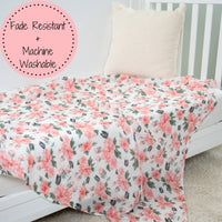 Baby Muslin Swaddle Blanket 47x47 Pretty in Peony