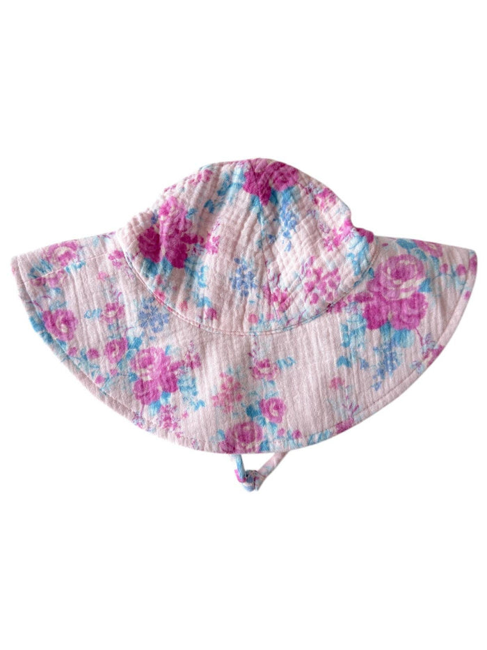 Muslin Wide Brim Sunhat, Garden Secrets: 0 - 6 mo.