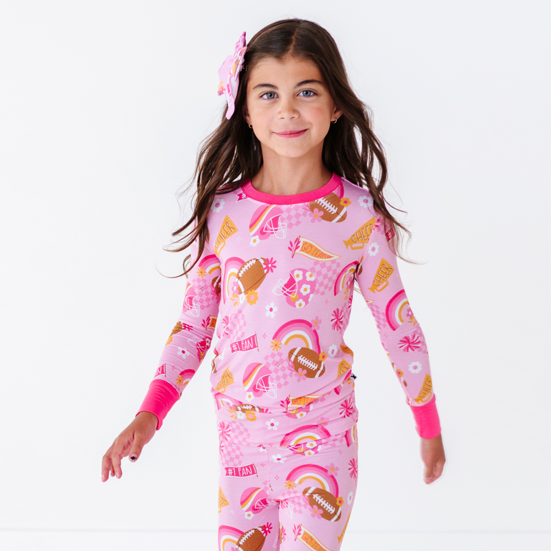On Game Days We Wear Pink Kid Pajamas: 4T