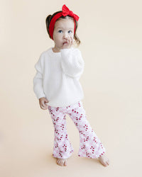 Checkered Candy Cane Kids & Baby Flare Pants | Pink: 18-24M