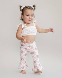 Flare Set | Latte Daisy: 8-9Y