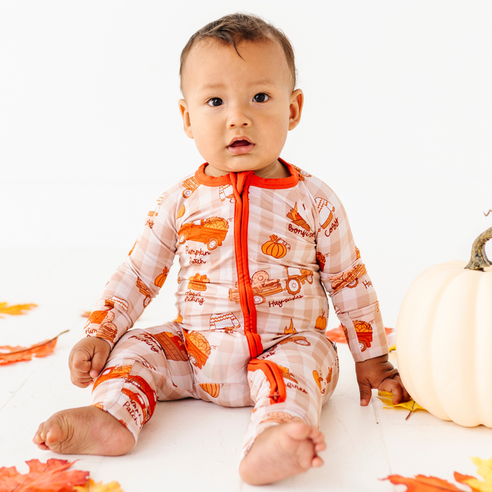 Harvest Hayride Convertible Footies: 18-24 Months