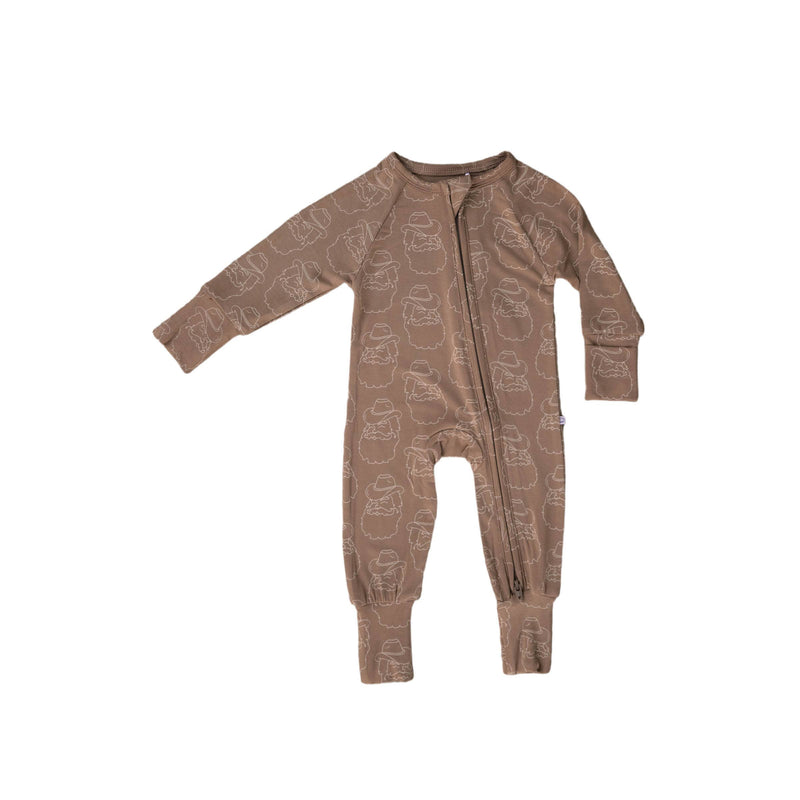 Ranch Santa | Bamboo Zip Romper : 0-3M