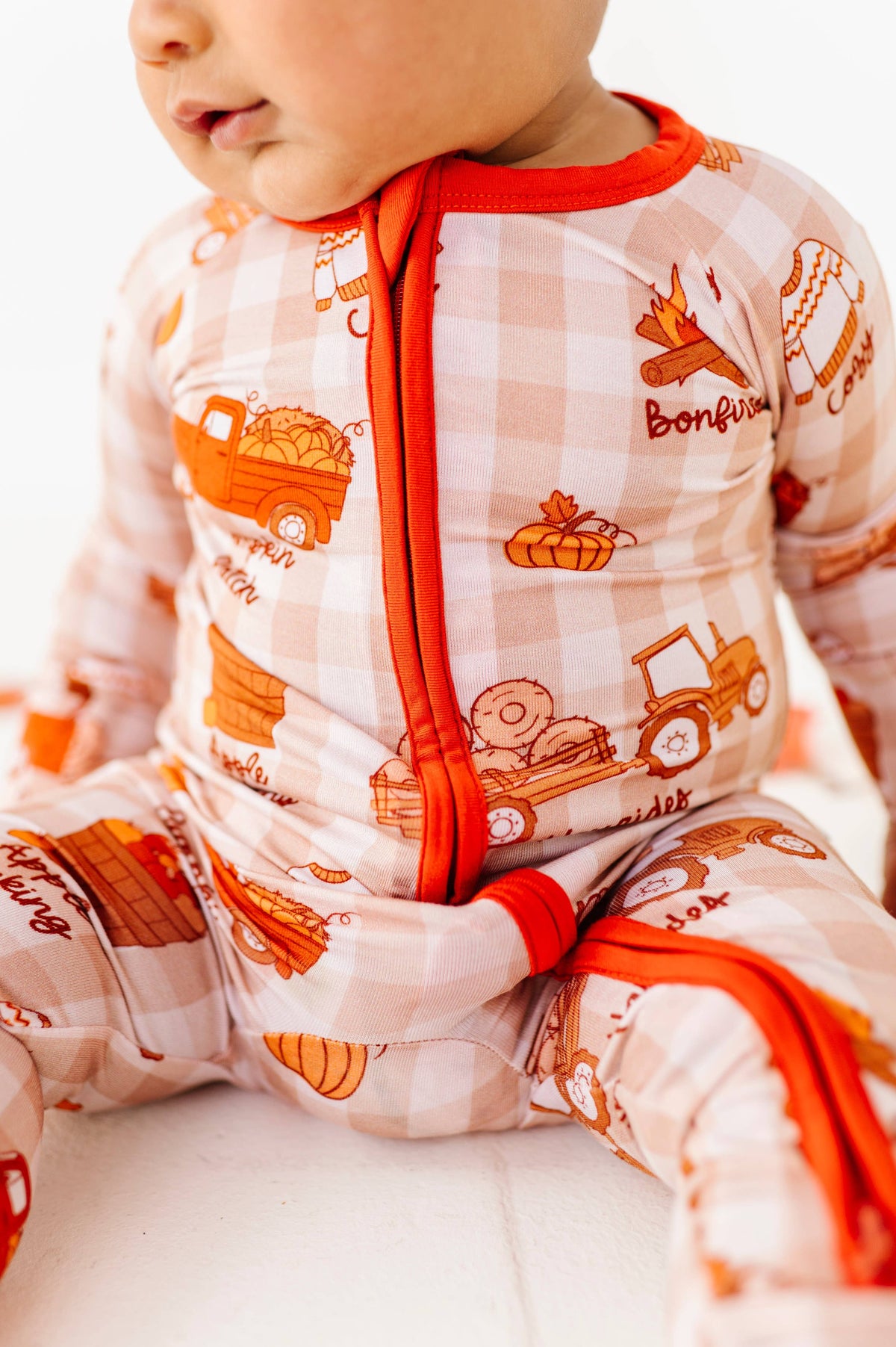 Harvest Hayride Convertible Footies: 12-18 Months