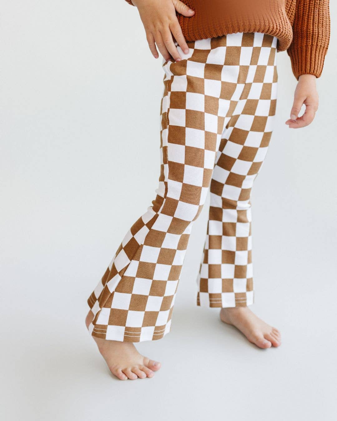 Checkered Flare Pants ||  Chocolate