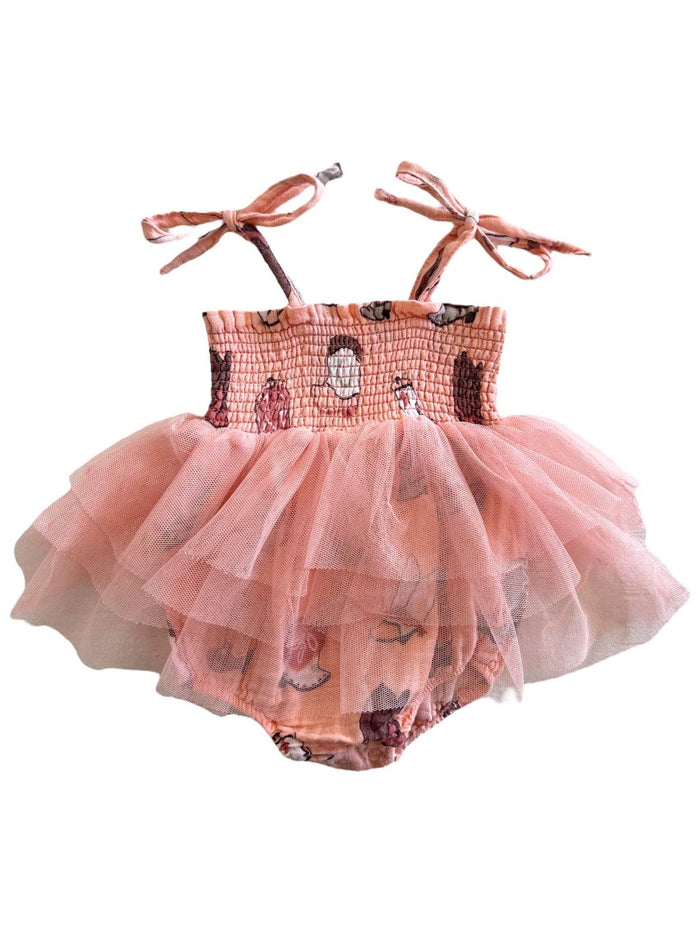 Muslin Tutu Bubble, Cowboy Boots: 2 yr.