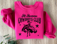 All American Cowboys Club Western DTF Transfer: Toddler