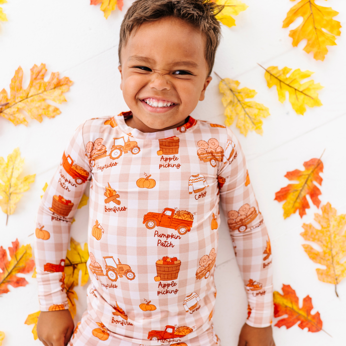 Harvest Hayride Kids Pajamas: 7/8Y