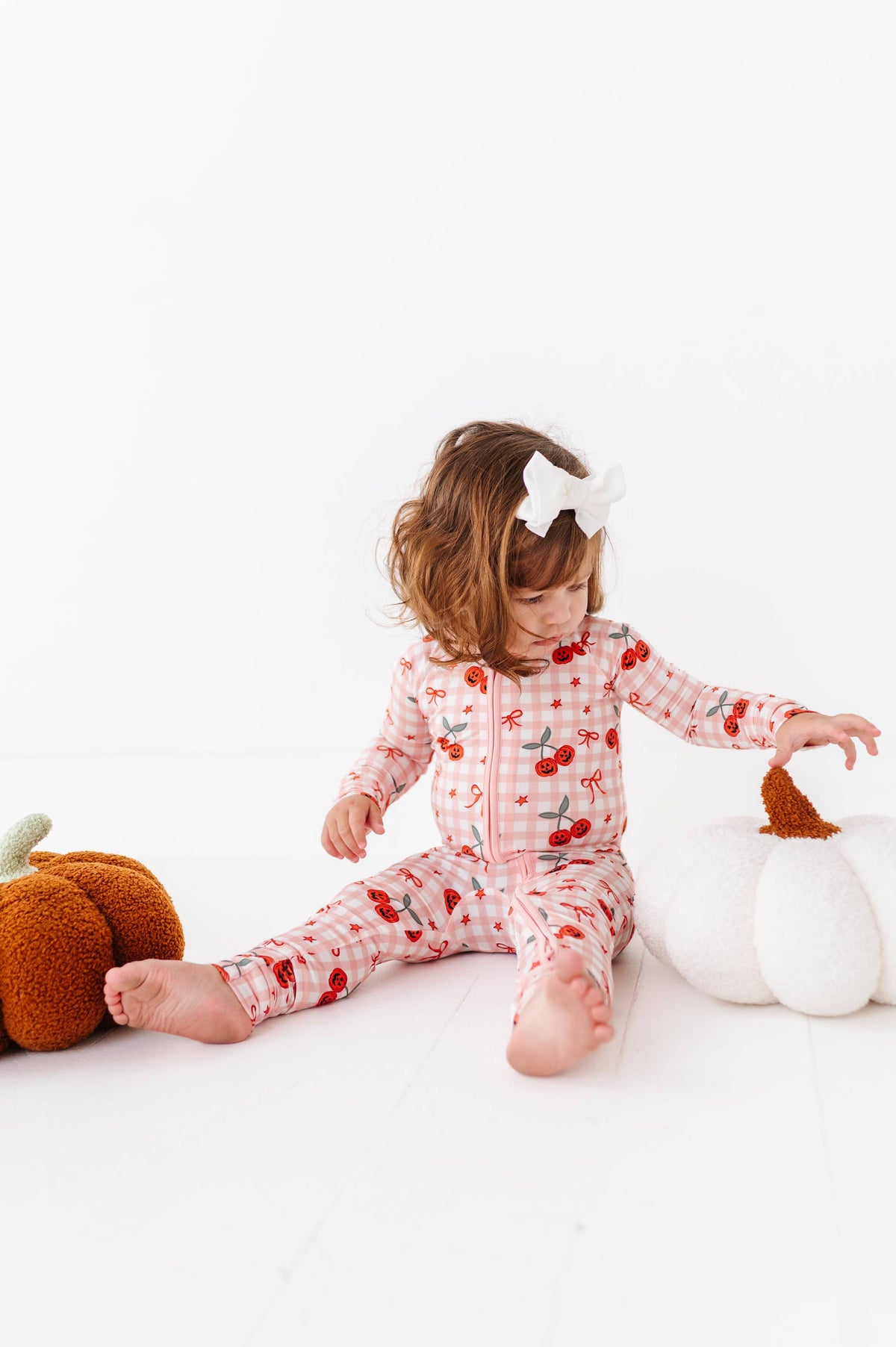 Cherry Pumpkin Convertible Footies: 12-18 Months