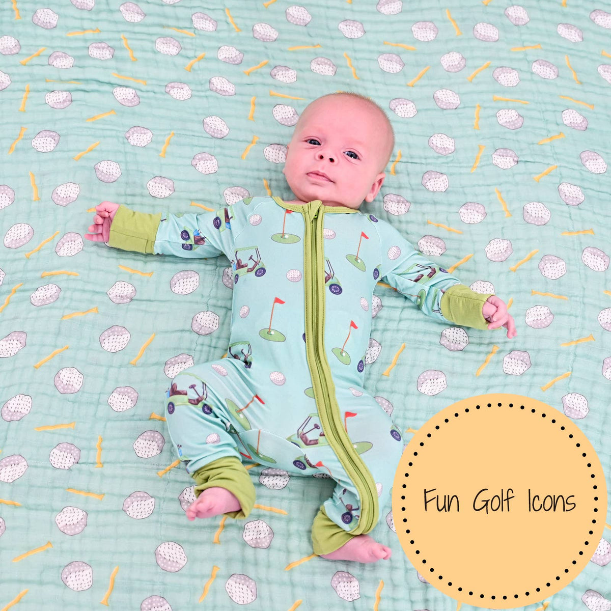 Baby Muslin Swaddle Blanket 47x47 Hole In One