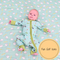 Baby Muslin Swaddle Blanket 47x47 Hole In One