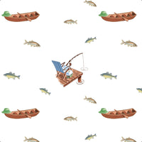 Muslin Quilt Baby & Kids Blanket Gone Fishing