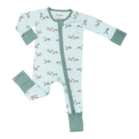 Bamboo Baby Convertible Zipper Pajama Quack Up Mallard Duck: 03-06 Months