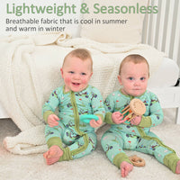 Bamboo Baby Convertible Zipper Pajama Golf A Round: 0-3 Months