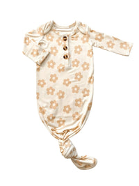 Knotted Baby Gown -  Blush Daisy: Gown Only