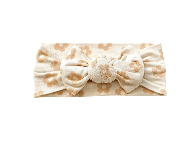 Blush Daisy Bow Headband